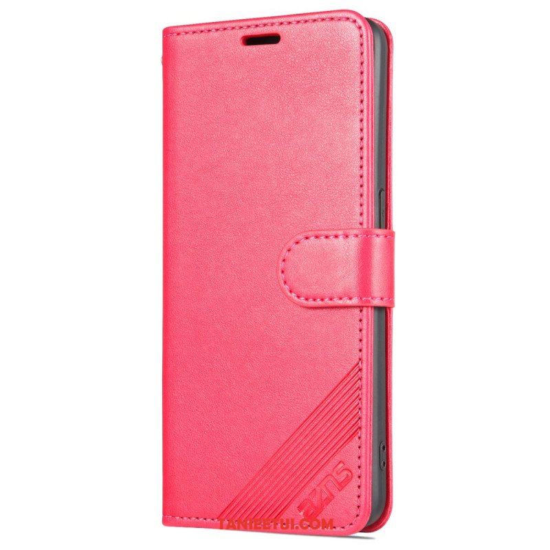 Etui Folio do Oppo Reno 8 Lite Stylizacja Skóry Azns