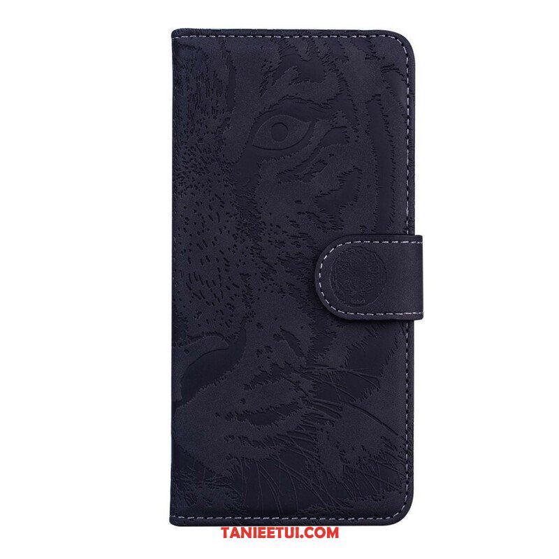 Etui Folio do Poco M3 Pro 5G Nadruk Twarzy Tygrysa