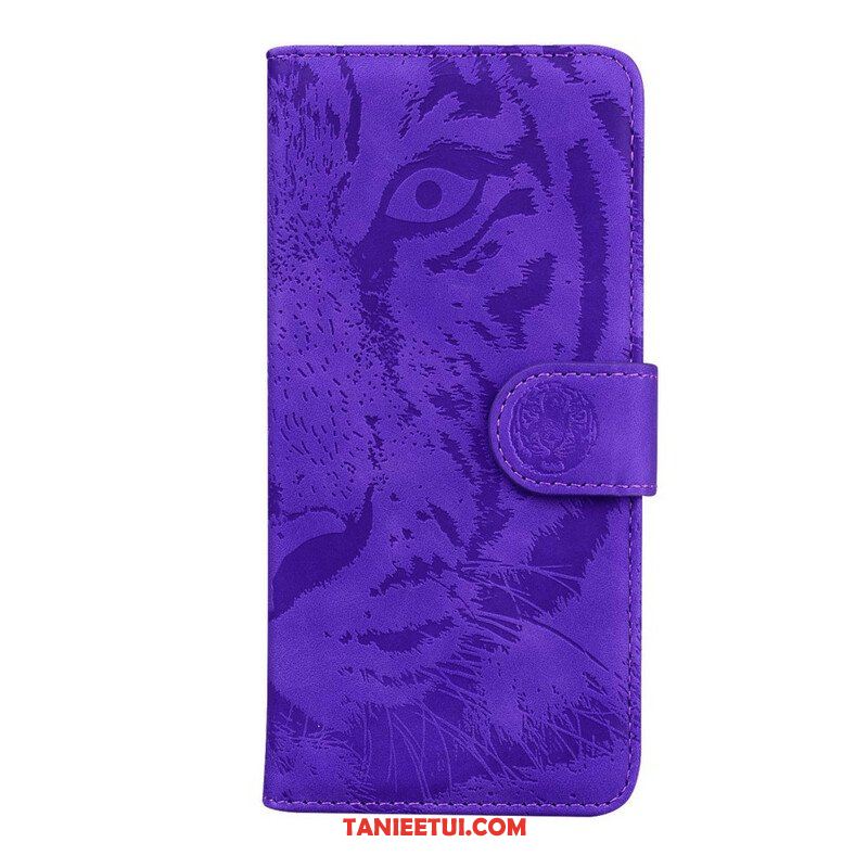 Etui Folio do Poco M3 Pro 5G Nadruk Twarzy Tygrysa