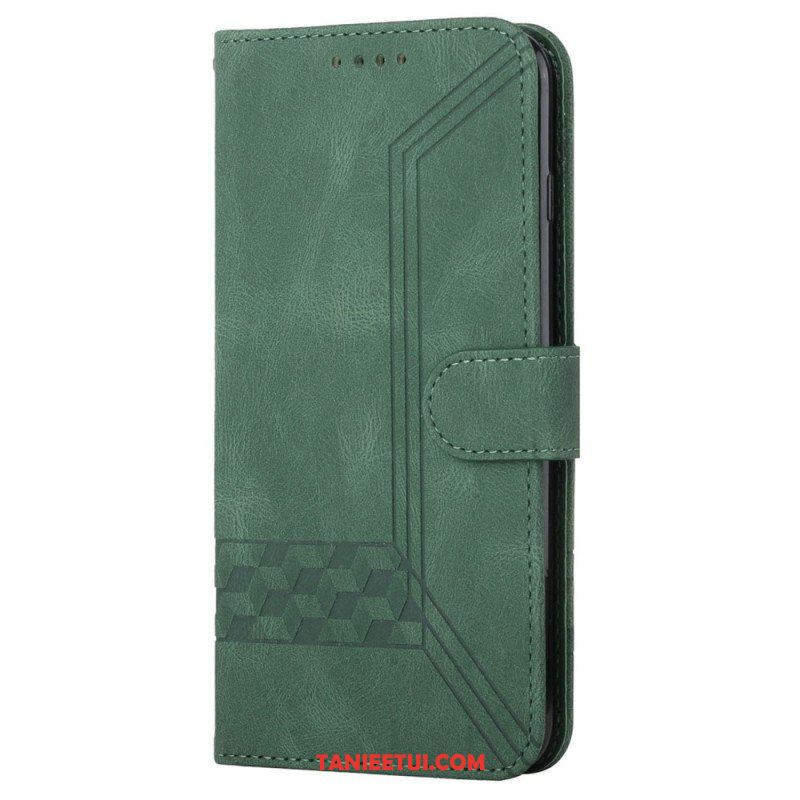 Etui Folio do Poco M4 Pro 5G Diamentowe Linie I Tekstura