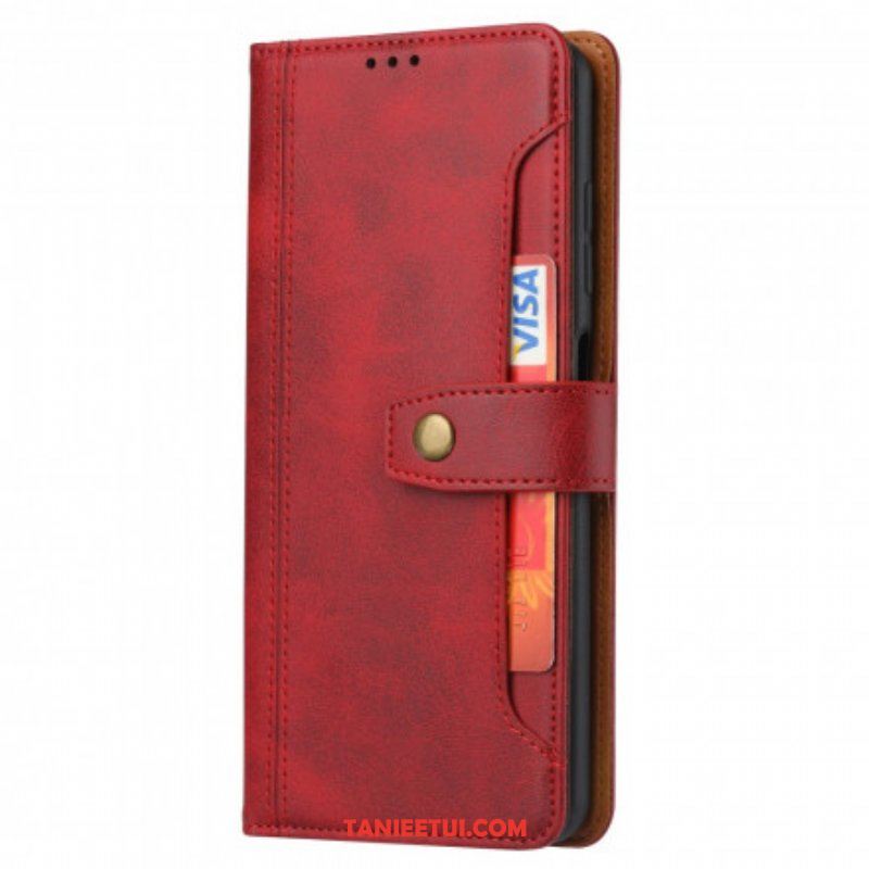 Etui Folio do Poco X3 / X3 Pro / X3 NFC Przedni Uchwyt Na Kartę Z Paskiem