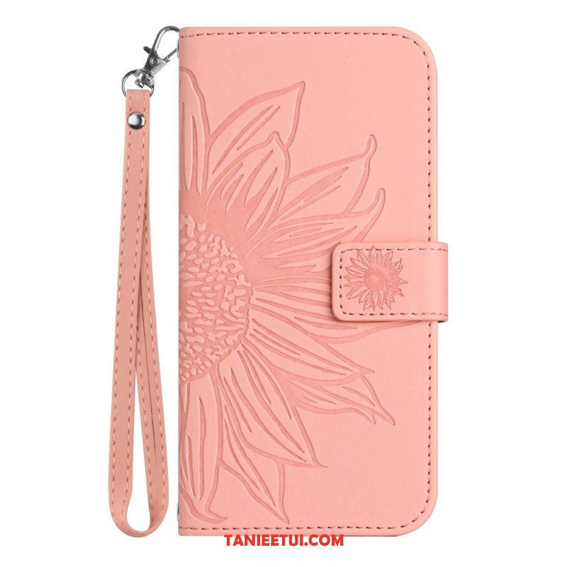 Etui Folio do Poco X5 5G Kwiat Z Smyczem