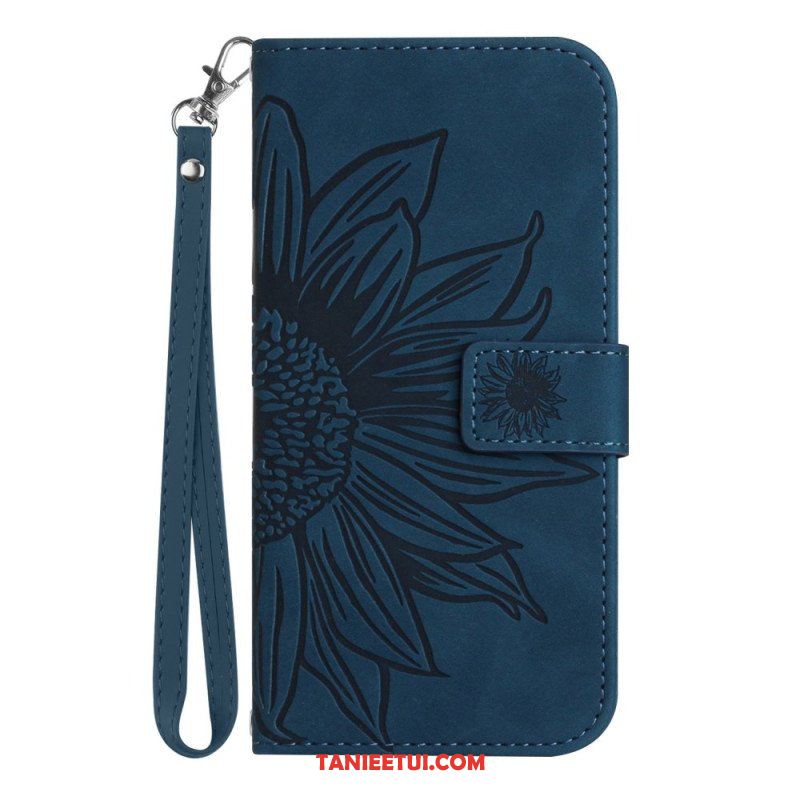 Etui Folio do Poco X5 5G Kwiat Z Smyczem