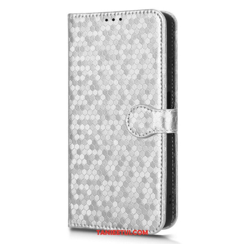 Etui Folio do Poco X5 5G z Łańcuch Wzór 3d Na Ramiączkach