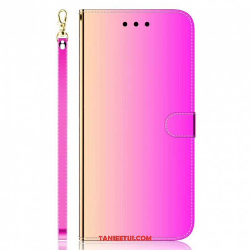 Etui Folio do Realme 8 5G Osłona Lusterka Ze Sztucznej Skóry