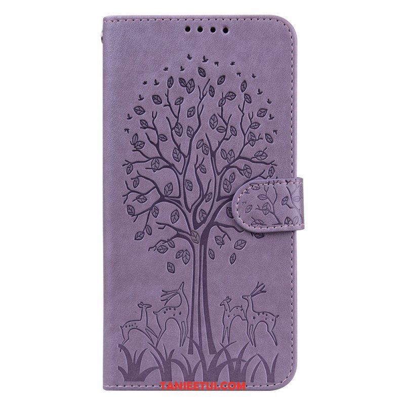 Etui Folio do Realme 8i Drzewo I Jeleń