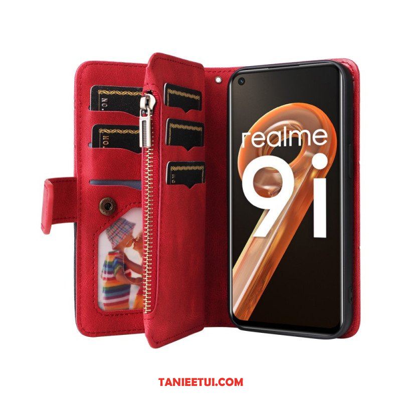 Etui Folio do Realme 9i z Łańcuch Portfel Z Paskiem W Podszewkę