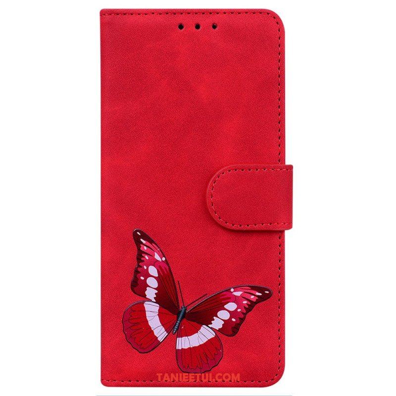 Etui Folio do Realme C31 Motyl Ze Sztucznej Skóry