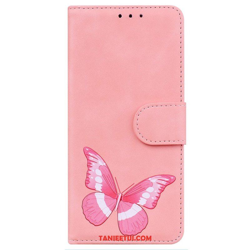 Etui Folio do Realme C31 Motyl Ze Sztucznej Skóry