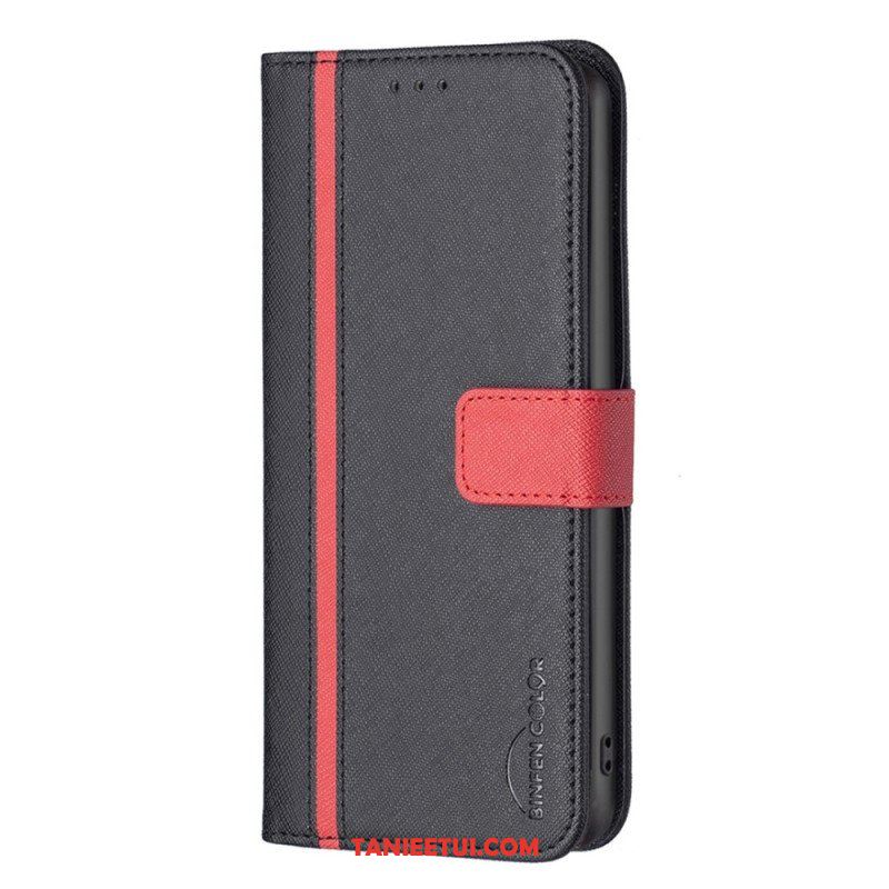 Etui Folio do Realme C35 Teksturowana Imitacja Skóry Binfen Kolor