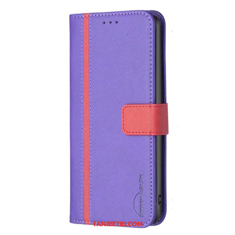 Etui Folio do Realme C35 Teksturowana Imitacja Skóry Binfen Kolor