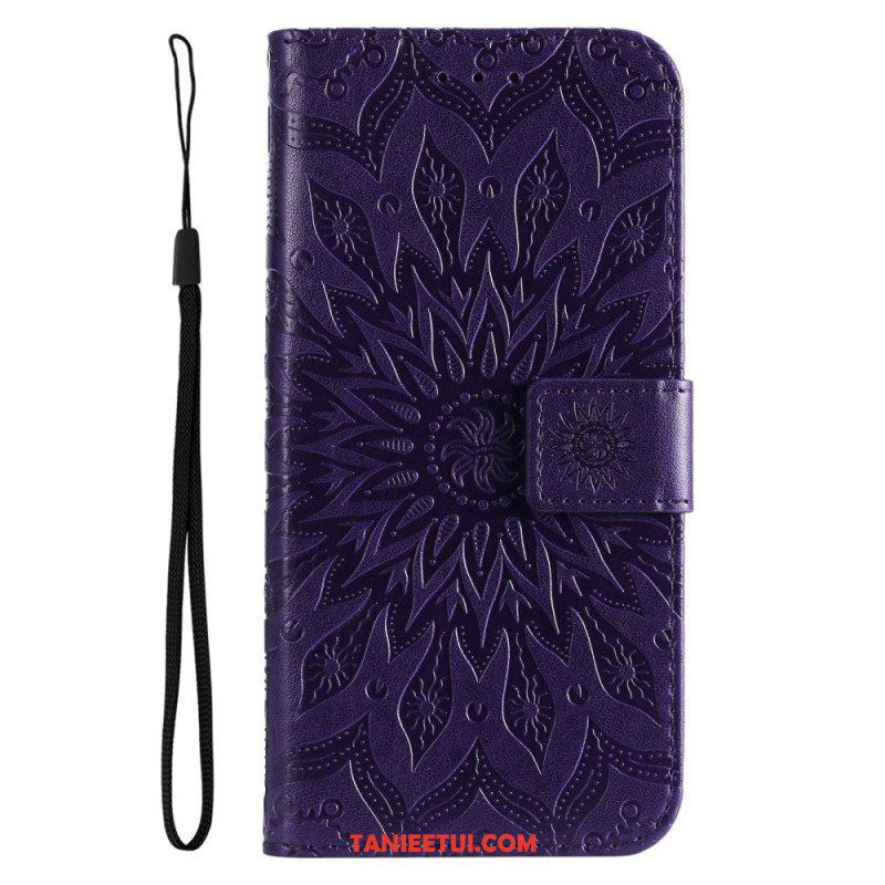 Etui Folio do Realme C35 z Łańcuch Mandala Słoneczna Na Ramiączkach