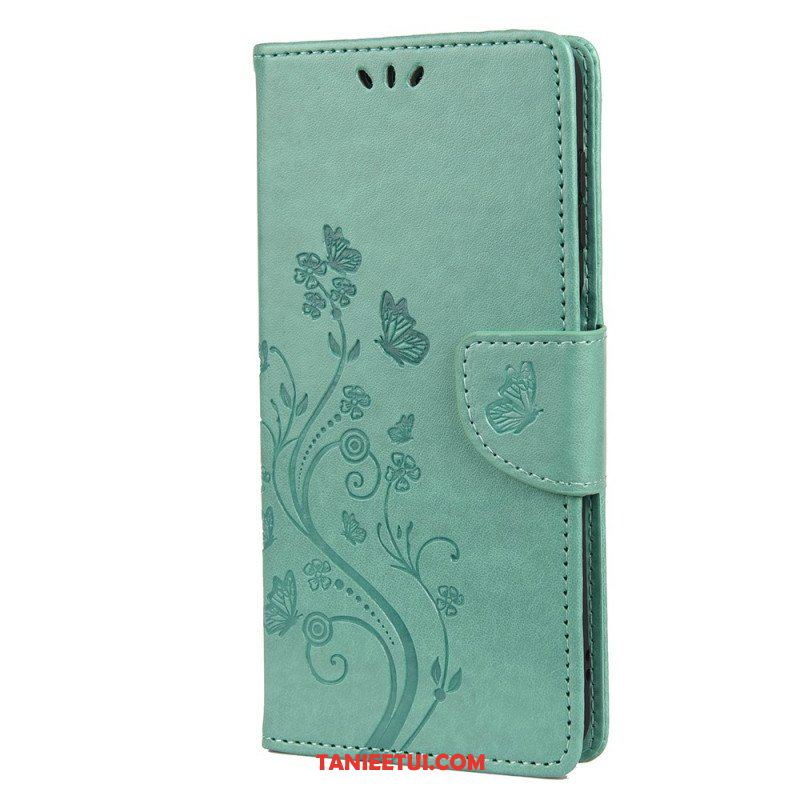 Etui Folio do Samsung Galaxy A13 5G / A04s Motyle I Kwiaty