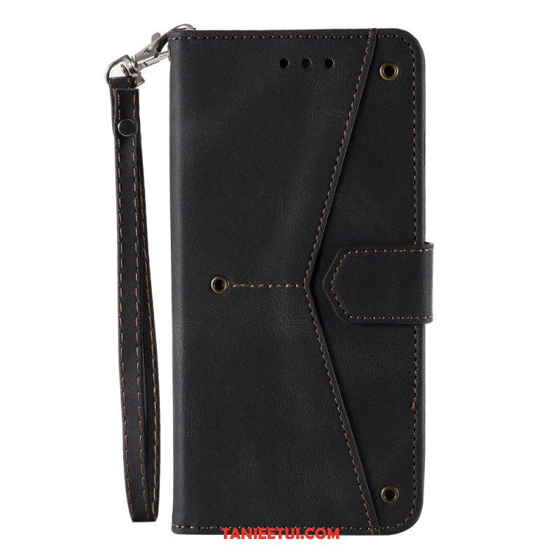 Etui Folio do Samsung Galaxy A13 5G / A04s Szwy W Dotyku