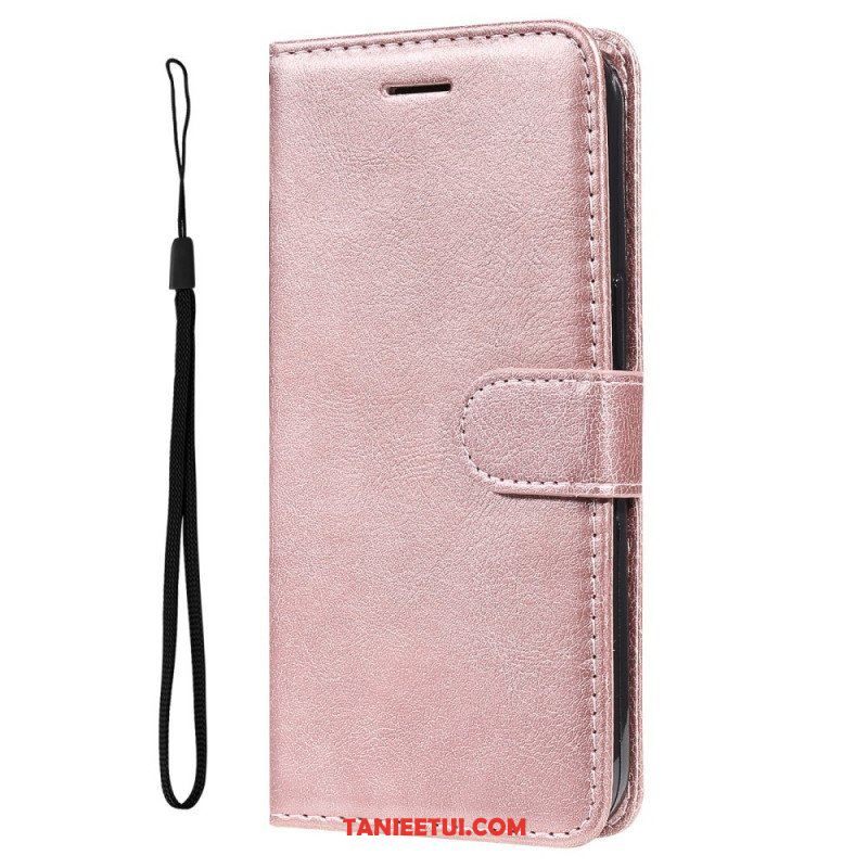 Etui Folio do Samsung Galaxy A13 5G / A04s z Łańcuch Solid Color Series Strappy