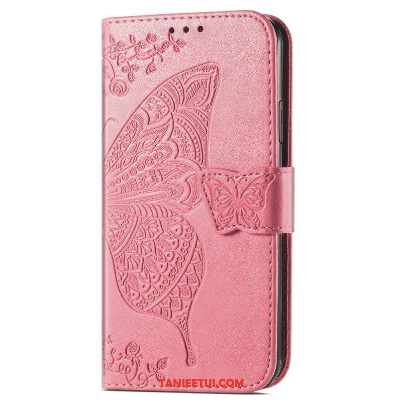 Etui Folio do Samsung Galaxy A14 / A14 5G Barokowy Motyl