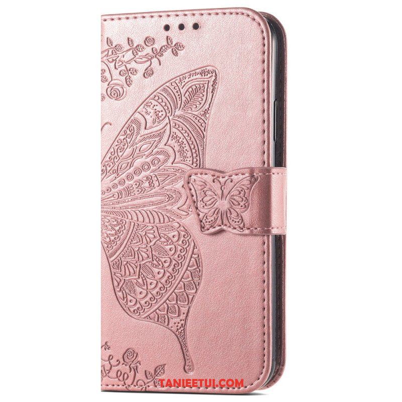 Etui Folio do Samsung Galaxy A14 / A14 5G Barokowy Motyl