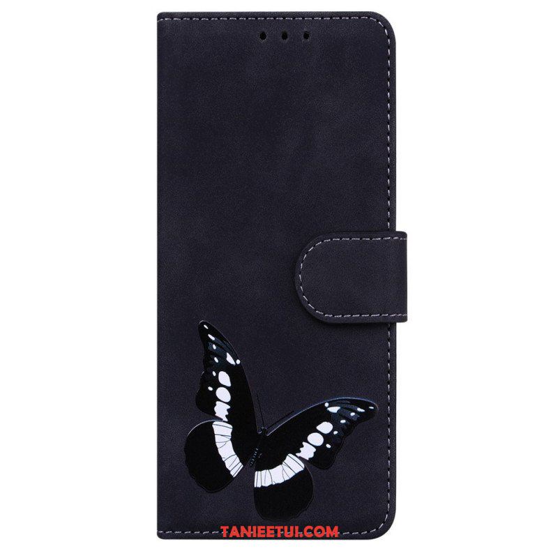 Etui Folio do Samsung Galaxy A52 4G / A52 5G / A52s 5G Motyl Dotykający Skóry