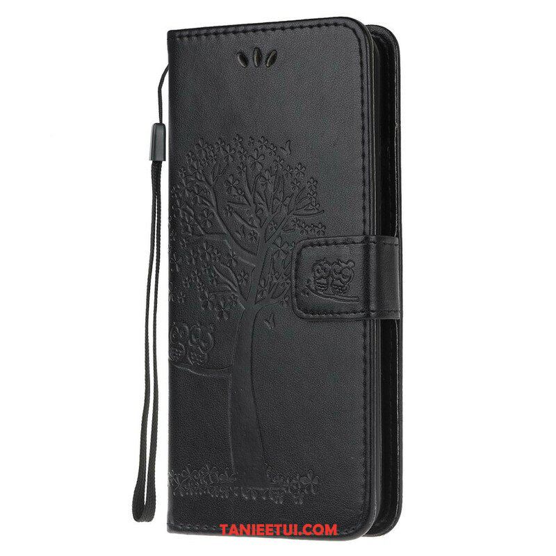 Etui Folio do Samsung Galaxy A52 4G / A52 5G / A52s 5G z Łańcuch Drzewo Stringów I Sowy