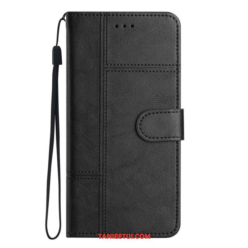 Etui Folio do Samsung Galaxy A53 5G z Łańcuch Biznes W Smyczy