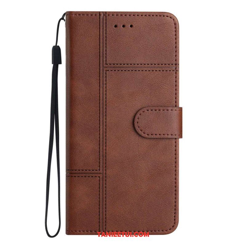 Etui Folio do Samsung Galaxy A53 5G z Łańcuch Biznes W Smyczy