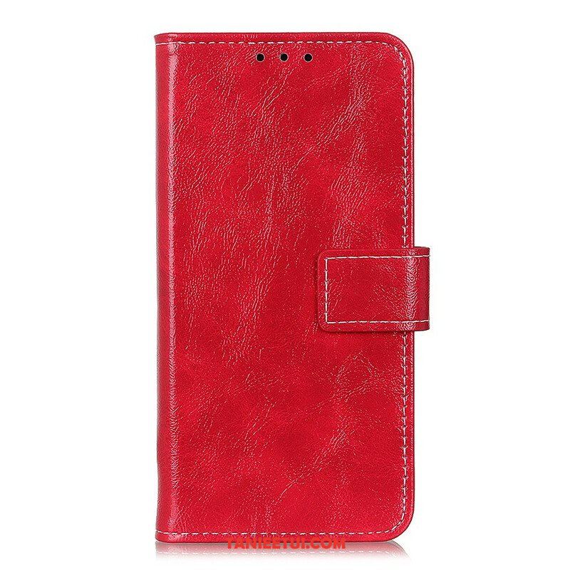 Etui Folio do Samsung Galaxy M12 / A12 Błyszczące I Odsłonięte Szwy