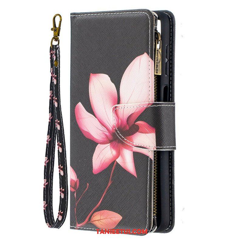 Etui Folio do Samsung Galaxy M12 / A12 Kieszonka Zapinana Na Zamek W Kwiaty