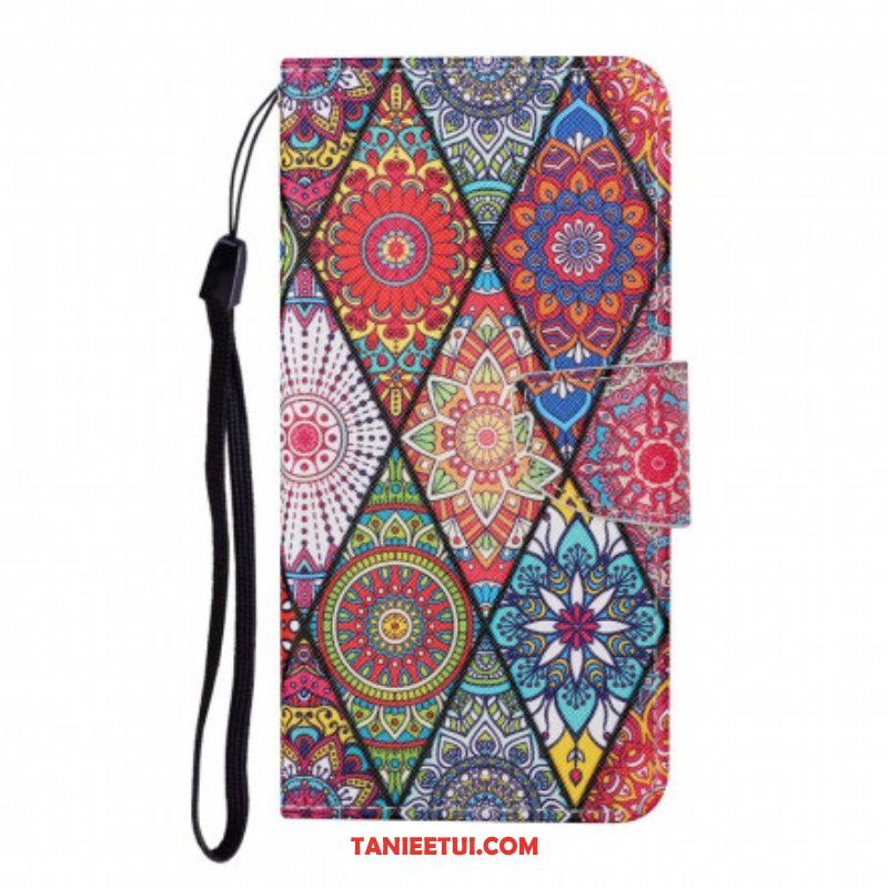 Etui Folio do Samsung Galaxy M12 / A12 Patchwork Ze Smyczą