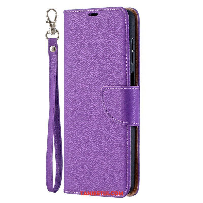 Etui Folio do Samsung Galaxy M12 / A12 Skórzany Futerał Liczi Rabat Ukośne