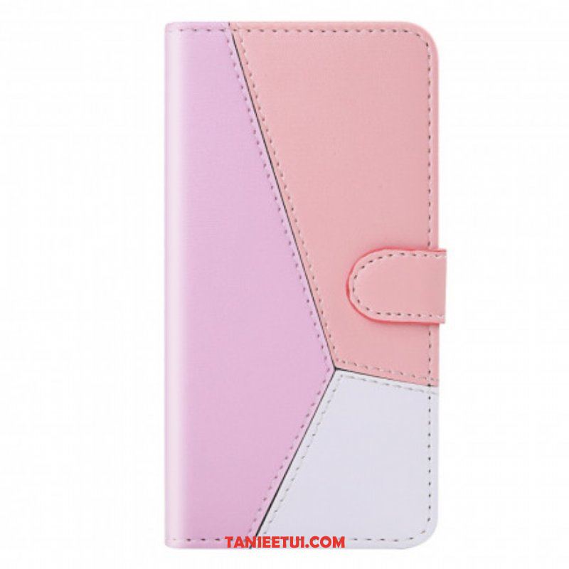 Etui Folio do Samsung Galaxy M12 / A12 Trójkolorowy Efekt Skóry