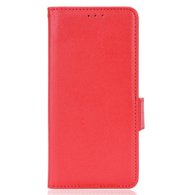 Etui Folio do Samsung Galaxy M13 Bardzo Cienka Sztuczna Skóra Liczi