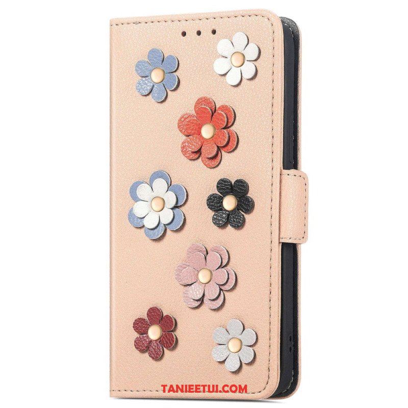 Etui Folio do Samsung Galaxy M13 Kwiaty 3d