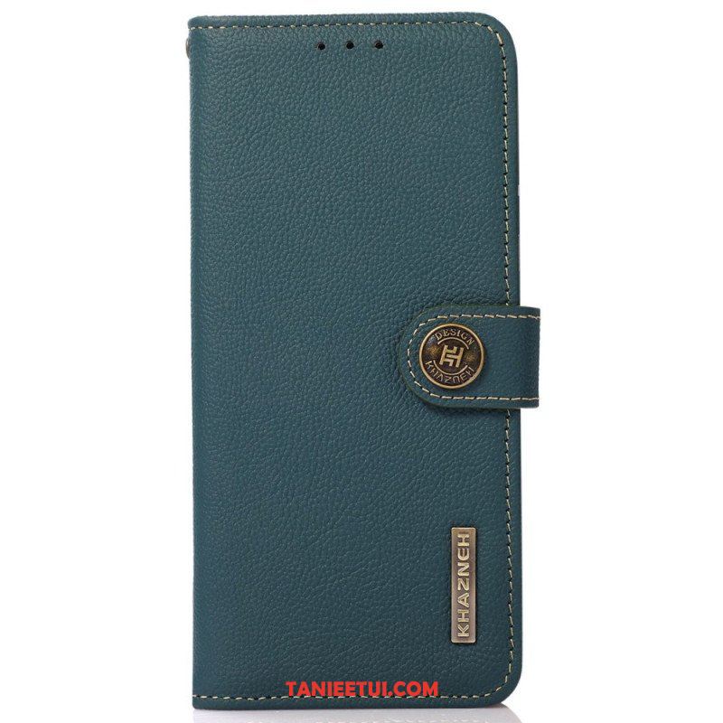 Etui Folio do Samsung Galaxy M13 Prawdziwa Skóra Khazneh Rfid