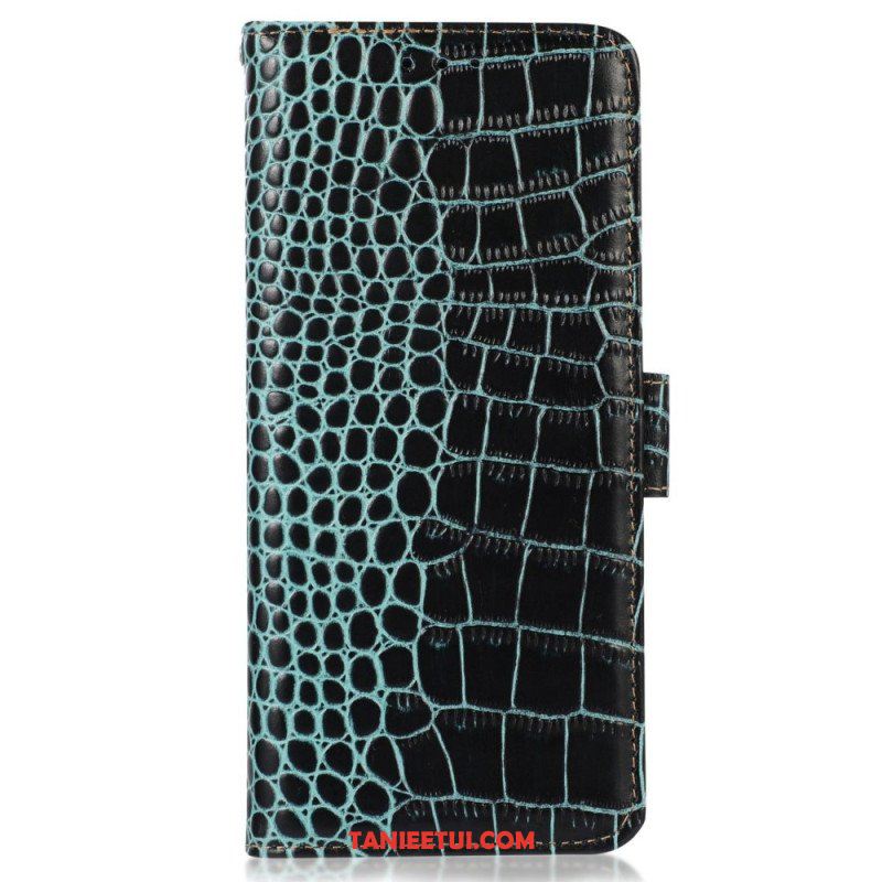 Etui Folio do Samsung Galaxy M13 Rfid W Stylu Krokodyla