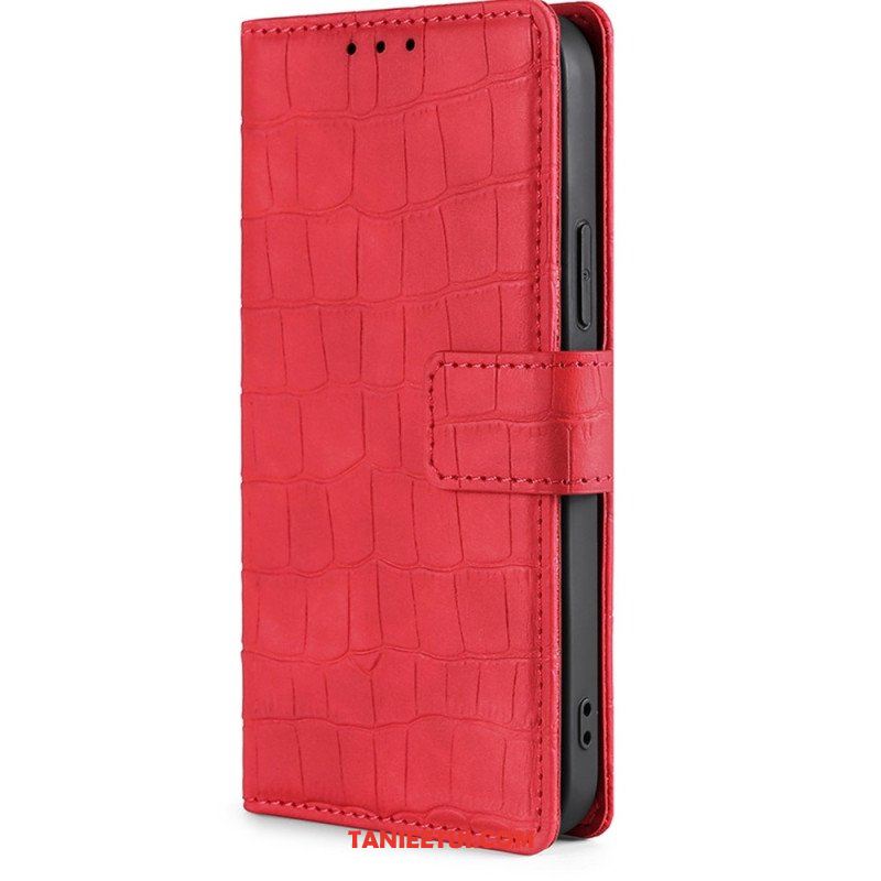 Etui Folio do Samsung Galaxy M13 Styl Skóry Krokodyla