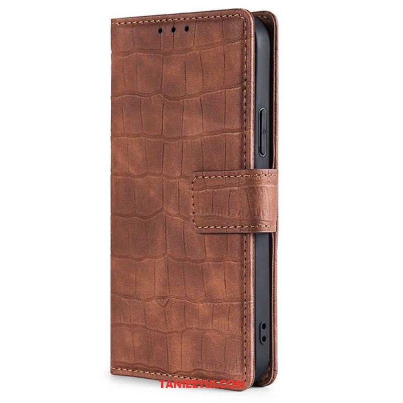 Etui Folio do Samsung Galaxy M13 Styl Skóry Krokodyla