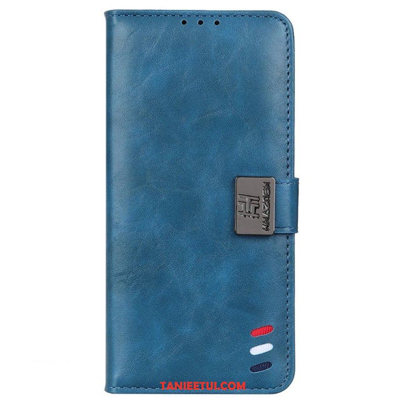 Etui Folio do Samsung Galaxy M13 Trójkolorowe Srebrne Zapięcie