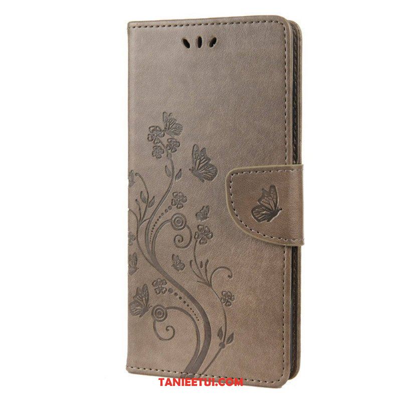 Etui Folio do Samsung Galaxy M23 5G Motyle I Kwiaty