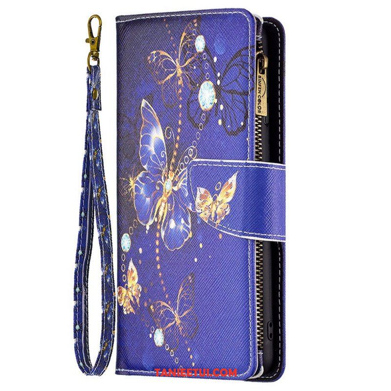 Etui Folio do Samsung Galaxy M23 5G Motyle Portmonetka I Smycz