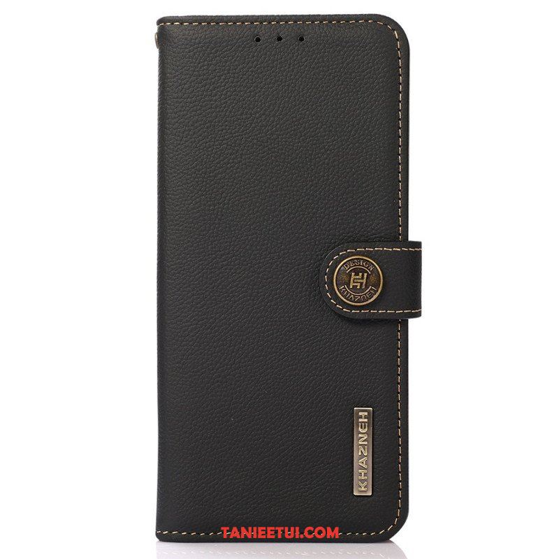 Etui Folio do Samsung Galaxy M23 5G Prawdziwa Skóra Khazneh Rfid