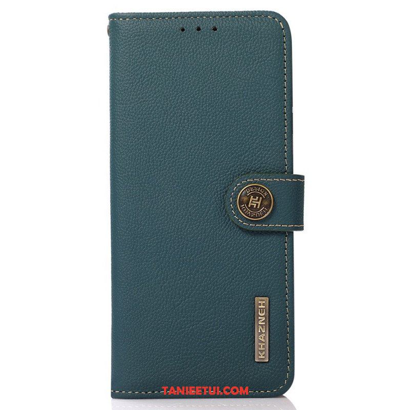 Etui Folio do Samsung Galaxy M23 5G Prawdziwa Skóra Khazneh Rfid