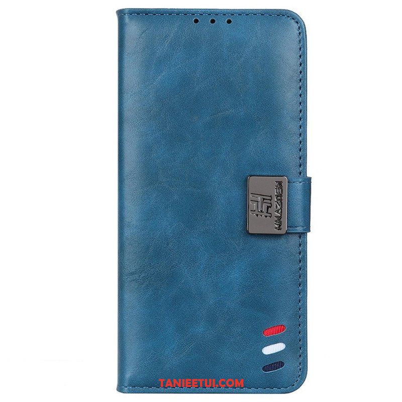 Etui Folio do Samsung Galaxy M33 5G Trójkolorowe Srebrne Zapięcie