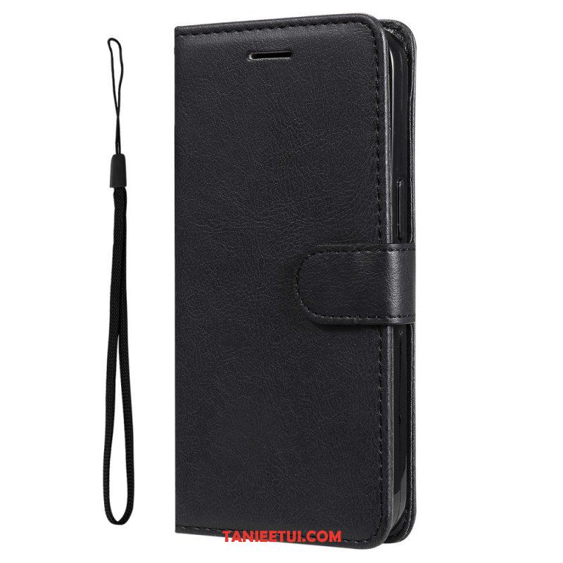 Etui Folio do Samsung Galaxy M52 5G z Łańcuch Paskowata Matowa Skóra