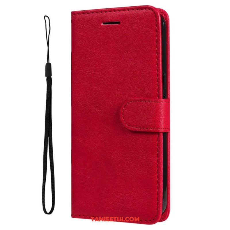 Etui Folio do Samsung Galaxy M52 5G z Łańcuch Paskowata Matowa Skóra