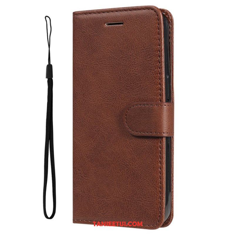 Etui Folio do Samsung Galaxy M52 5G z Łańcuch Paskowata Matowa Skóra