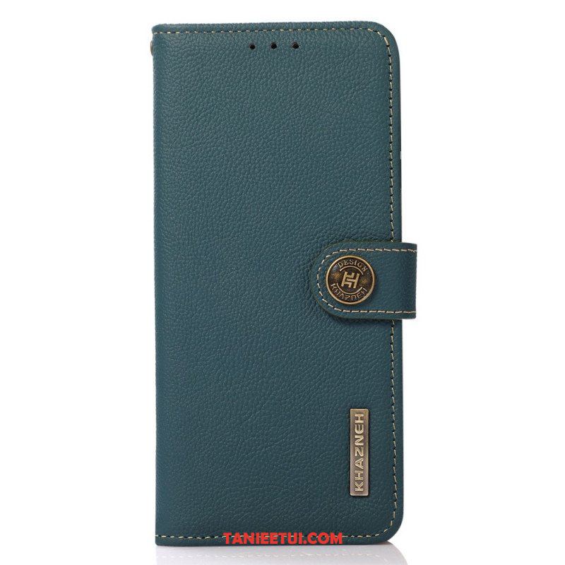 Etui Folio do Samsung Galaxy M53 5G Prawdziwa Skóra Khazneh Rfid