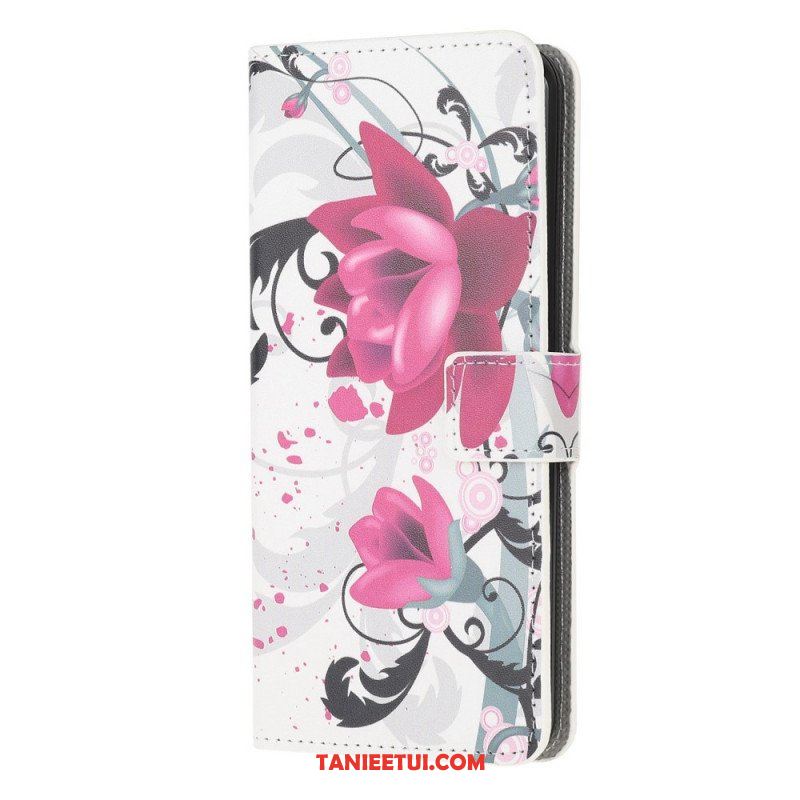 Etui Folio do Samsung Galaxy M53 5G Tropikalne Kwiaty