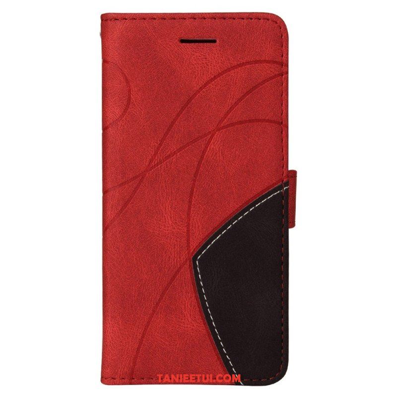 Etui Folio do Samsung Galaxy M53 5G z Łańcuch Dwukolorowy Pasek