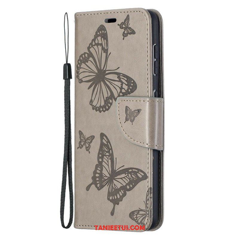 Etui Folio do Samsung Galaxy S21 5G Motyle W Locie Z Smyczą