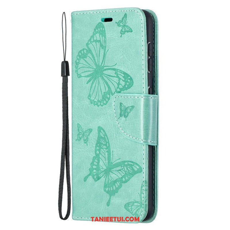 Etui Folio do Samsung Galaxy S21 5G Motyle W Locie Z Smyczą